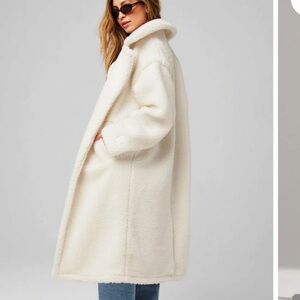 Fabletics White Teddy Coat